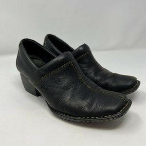 Born Black Leather Women Size 7.5 Loafer